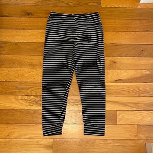 Striped Black and White Women’s Leggings